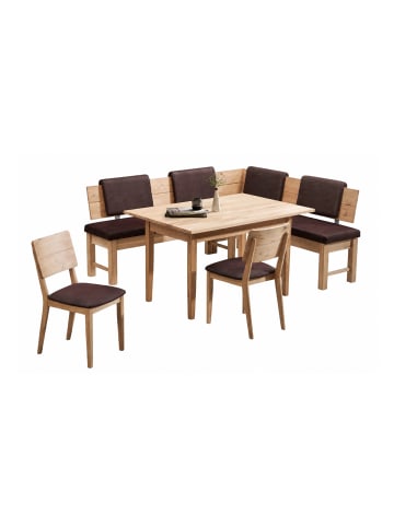 58 aufm Kessel ECKBANKGRUPPE Modern Dyan 4 für 7 Personen Massivholz Wildeiche/Braun