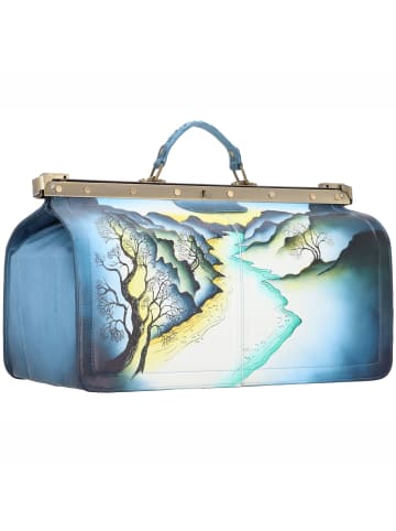 Greenland Nature Art+Craft Doktorkoffer Leder 48 cm Laptopfach in handbemalt