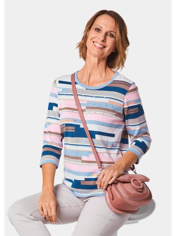 GOLDNER Baumwollpullover mit grafischem Muster in bunt / gemustert