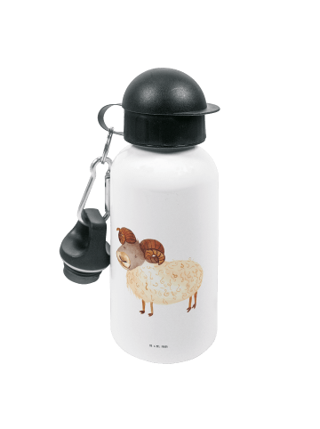 Mr. & Mrs. Panda Sportflasche Sternzeichen Widder ohne Spruch in Weiß