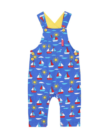 Toby Tiger Latzhose mit Segelboot Print in blau