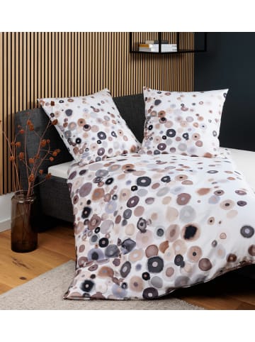 Janine Modern Art Mako Satin Bettwäsche in braun