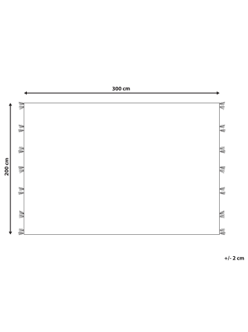 Beliani Kelim ARGAVAND in Bunt/Beige/Braun - (W) 200 x (L) 300 cm