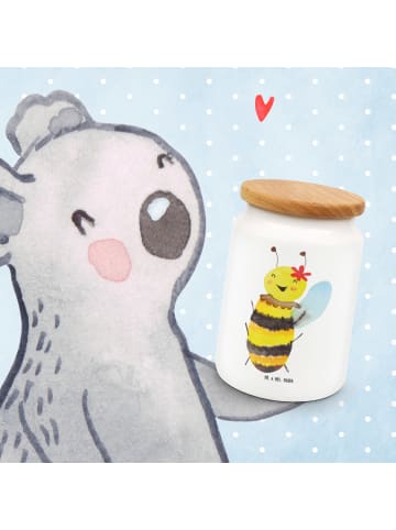 Mr. & Mrs. Panda Teedose Biene Happy ohne Spruch in Weiß