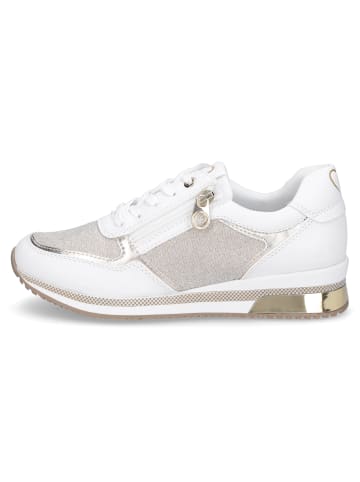 Marco Tozzi Sneaker in weiß gold