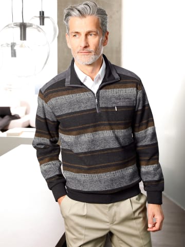 WITT WEIDEN Sweatshirt in anthrazit-camel-meliert