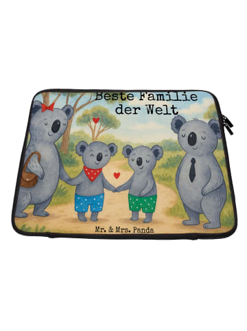 Mr. & Mrs. Panda Laptop Case Koala Familie zwei Design mit Spruch in Weiß