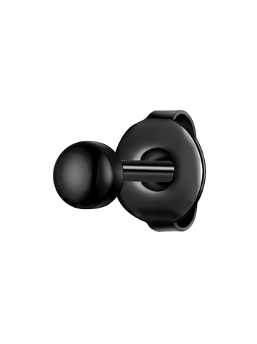 True Rebels Ohrstecker Edelstahl schwarz in schwarz