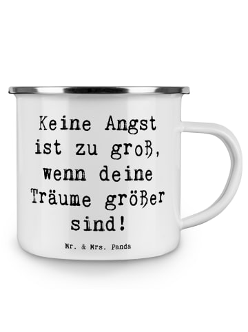 Mr. & Mrs. Panda Pott Spruch Angst überwinden mit Spruch in Weiß