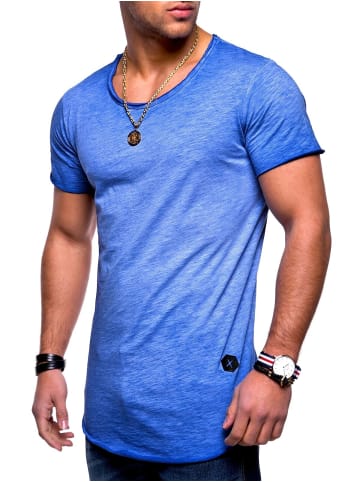 behype T-Shirt DUST in blau (wash)