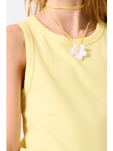 Garcia Tanktop Basic in soft lemon