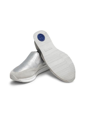 VITAFORM Echt Leder & vitaform Stretch Slipper in hellgrau