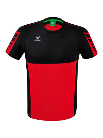 erima Six Wings T-Shirt in rot/schwarz