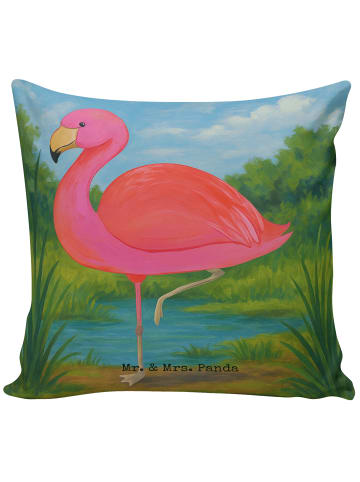 Mr. & Mrs. Panda Dekokissen Flamingo Classic Design ohne Spruch in Weiß