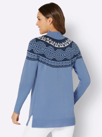 Sieh an! Longpullover in bleu-dunkelblau
