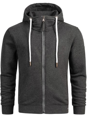 Alessandro Salvarini Jacke Alessandro Salvarini Herren Sweatjacke AS296 in Dunkelgrau