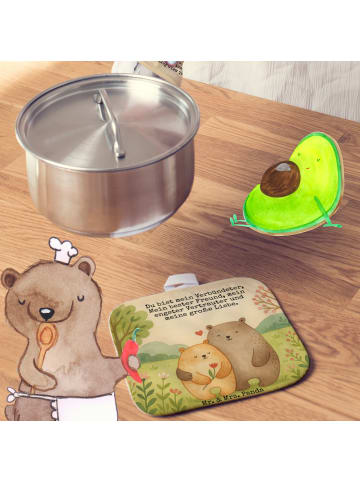 Mr. & Mrs. Panda Topfuntersetzer Bären Liebe Design mit Spruch in Weiß