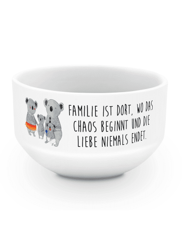 Mr. & Mrs. Panda schale Koala Familie mit Spruch in Weiß