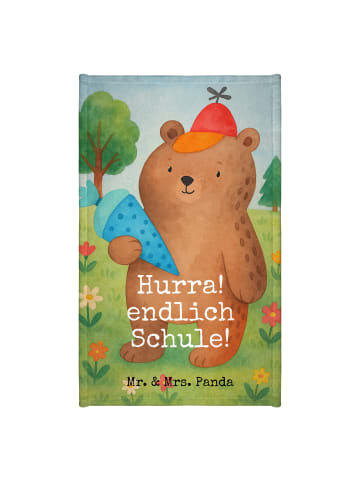 Mr. & Mrs. Panda Handtuch Bär Schultüte Design mit Spruch in Weiß