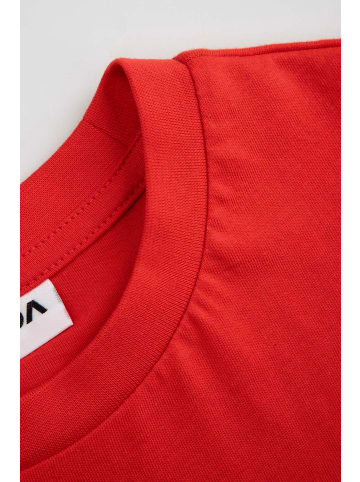 MOKIDA Baumwoll-T-Shirt mit kurzen Ärmeln in rot