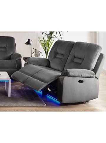 Beliani 2-Sitzer Sofa BERGEN in Grau - (W) 146 x (H) 101 x (L) 73 cm