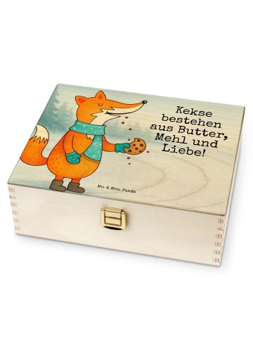 Mr. & Mrs. Panda Tee Box Fuchs Keks Design mit Spruch in Weiß