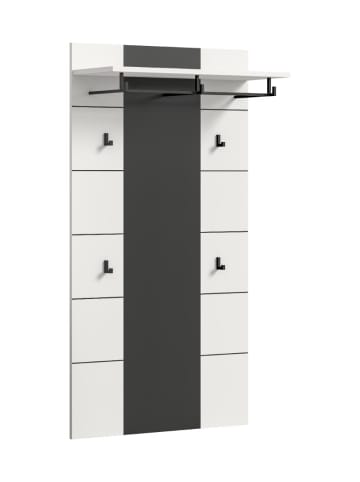 ebuy24 Wandgarderobe Canu Weiß 80 x 29 cm