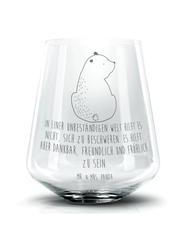 Mr. & Mrs. Panda Glas Bär Schulterblick mit Spruch in Transparent