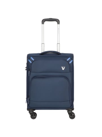 Roncato Twin 4 Rollen Kabinentrolley S 55 cm mit Dehnfalte in blu notte