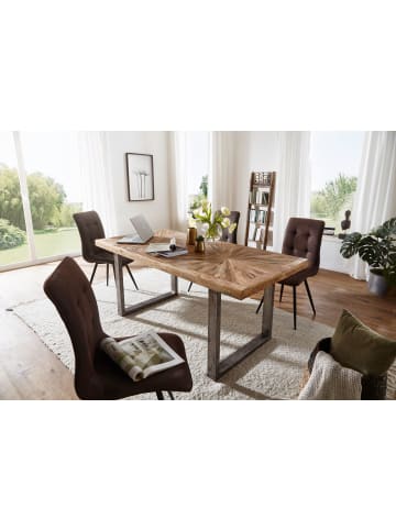 FineBuy Esstisch in Braun / Mango / 100x200x76