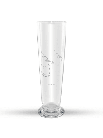 Mr. & Mrs. Panda Bier Glas Avocado Party Zeit ohne Spruch in Transparent