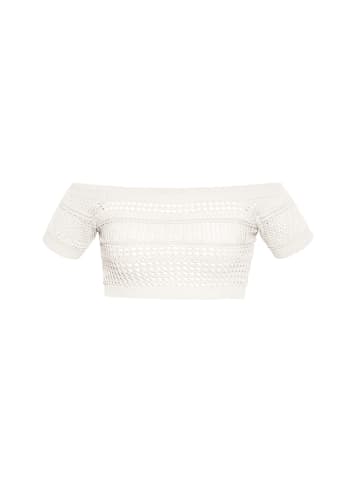 Swirly Damen Short-Top in Weiss