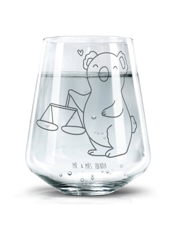 Mr. & Mrs. Panda Trinkglas Waage Astrologie ohne Spruch in Transparent