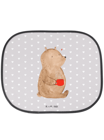 Mr. & Mrs. Panda Sonnenschutz Auto Bär Morgenkaffee ohne Spruch in Grau Pastell