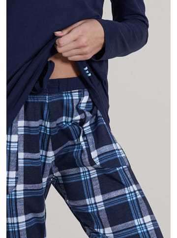 Götzburg Pyjama Josselin in blau-dunkel-Allover