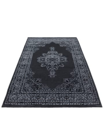 KADIMA DESIGN Teppich Orient Kurzflor Medaillon Polypropylen Wohnzimmer in Grau