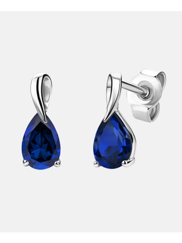 Diamant L'éternel Ohrstecker aus 375 Weißgold mit Saphir