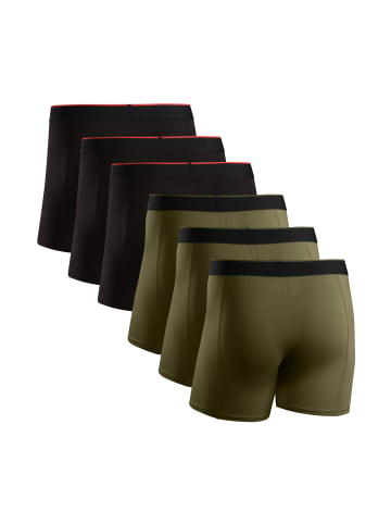 DANISH ENDURANCE Boxershorts Bamboo Trunks in black olive