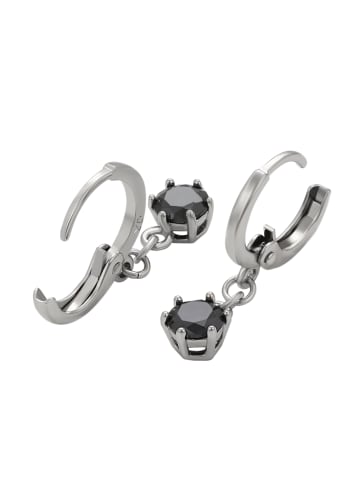 faina Earrings in Silver Black