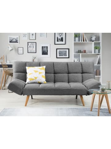 Beliani 3-Sitzer Sofa INGARO in Grau/Braun - (W) 182 x (H) 86 x (L) 80 cm