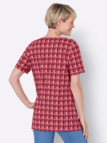 Sieh an! Longshirt in pink-marine-bedruckt