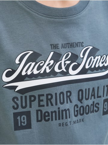 JACK & JONES Junior Langarmshirt JJELOGO TEE LS O-NEC 2 COL JNR in stormy weather