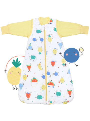 Schlummersack Babyschlafsack, 2.5 TOG in Weiß-Gelb