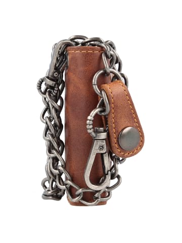 Greenburry Vintage Cafe-Racer Geldbörse RFID Leder 12 cm braun