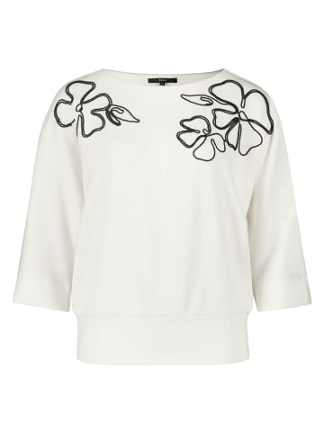 Zero  Sweatshirt mit Blumenstickerei in Patch CreamBlack