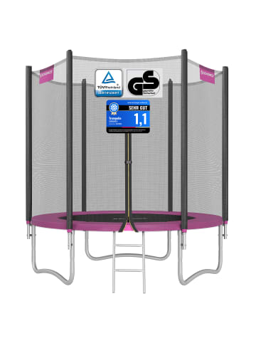 SONGMICS Trampolin Saul in Schwarz-Rosa - Ø183 cm