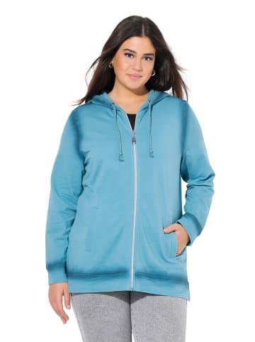 Ulla Popken Sweatjacke in helles petrol