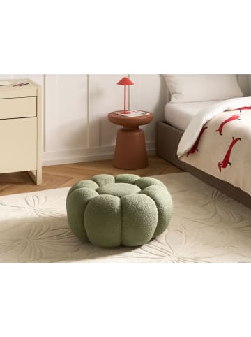 Beliani Pouf BEAUFORT in Grün - (W) 60 x (H) 27 x (L) 60 cm