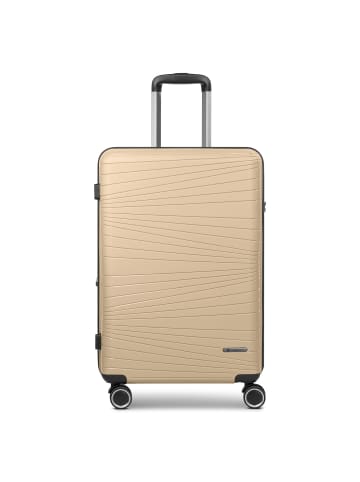 Franky Dallas 3.0 4 Rollen Trolley M 65 cm mit Dehnfalte in beige