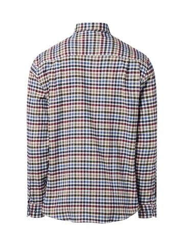 Andrew James Flanellhemd in ecru blau - 0002